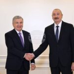 УзА: Президентите на Узбекистан и Азербайджан обсъдиха изпълнението на споразуменията между двете страни